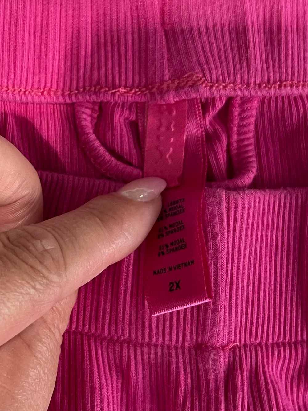 SKIMS Ribbed Pajama Set Women's 2X Pink Button Down Wide Leg
Loungewear - Picture 8 of 13